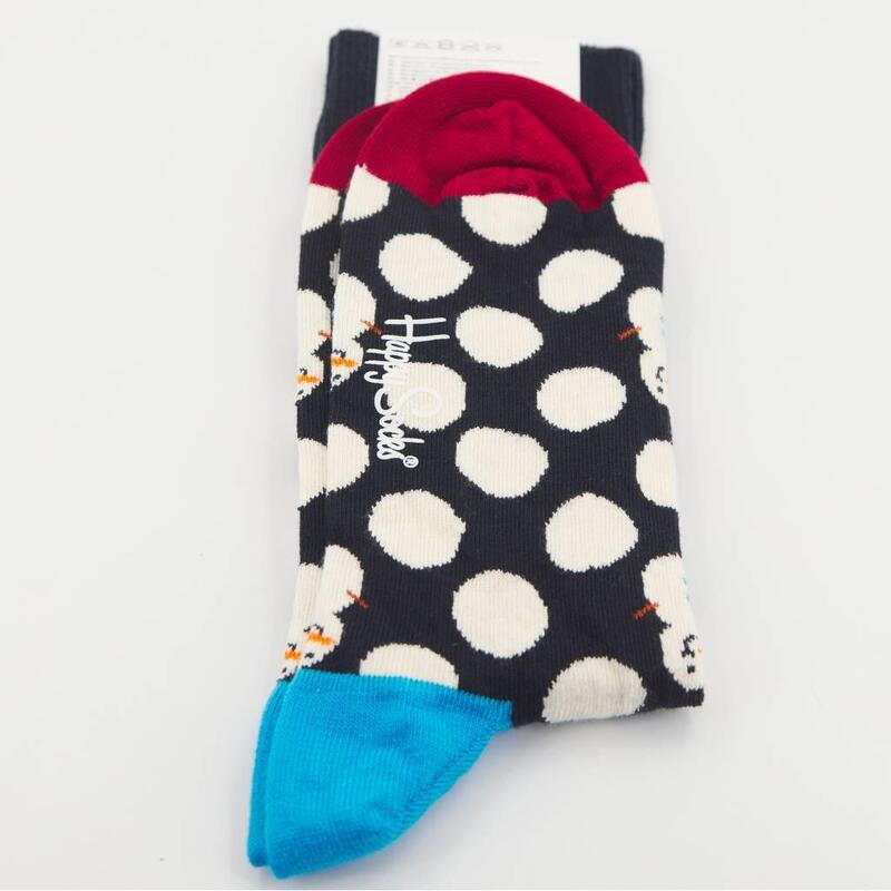 Calcetines Hombre Happy Socks Big Dot Snowman Azul