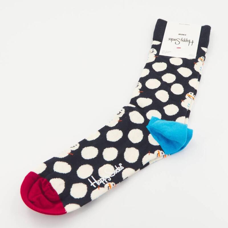 Calcetines Hombre Happy Socks Big Dot Snowman Azul