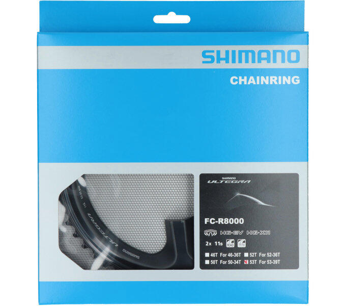 Plateau Ultegra Fc-R8000 2X11 Vitesses - 53 Dents (Mw) - Noir 2/2