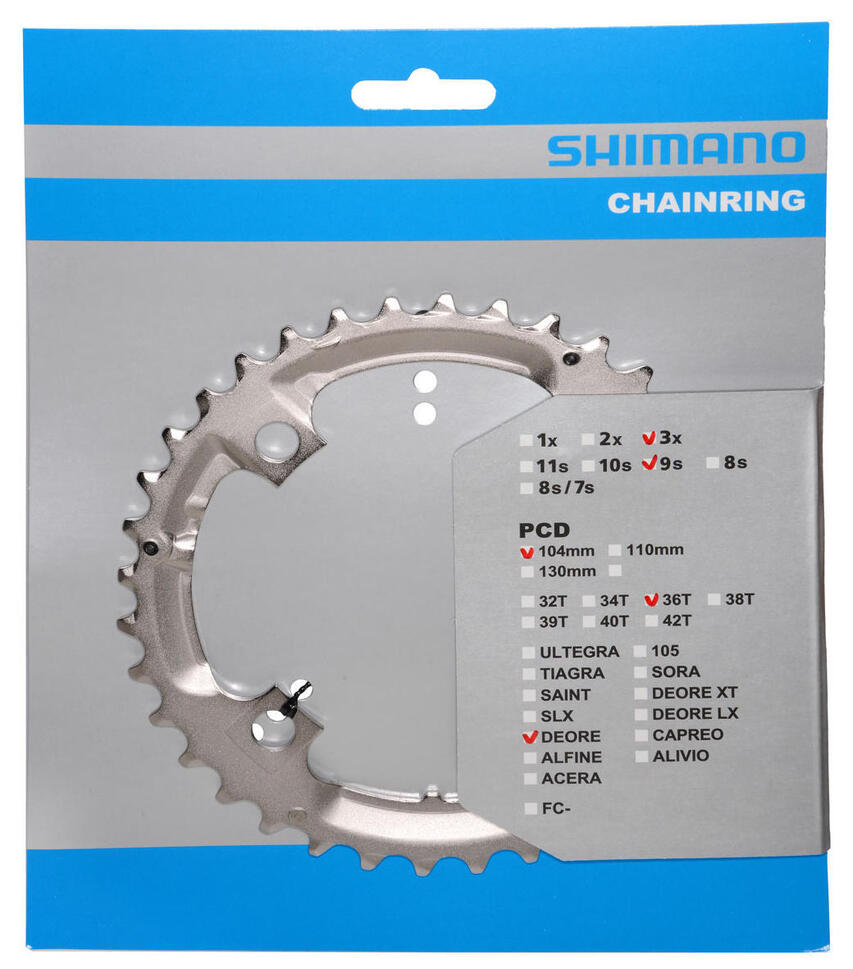 Tarcza Mechanizmu Korbowego 36T Deore Fc-M532 - Srebrna