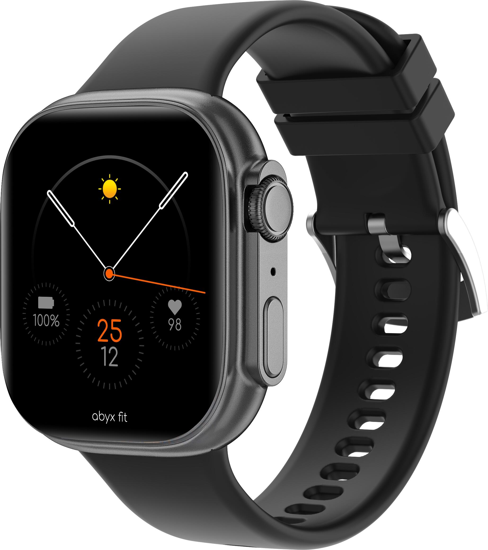 ABYX Multisport Smartwatch - Abyx Fit Touch 5 - Donkergrijs