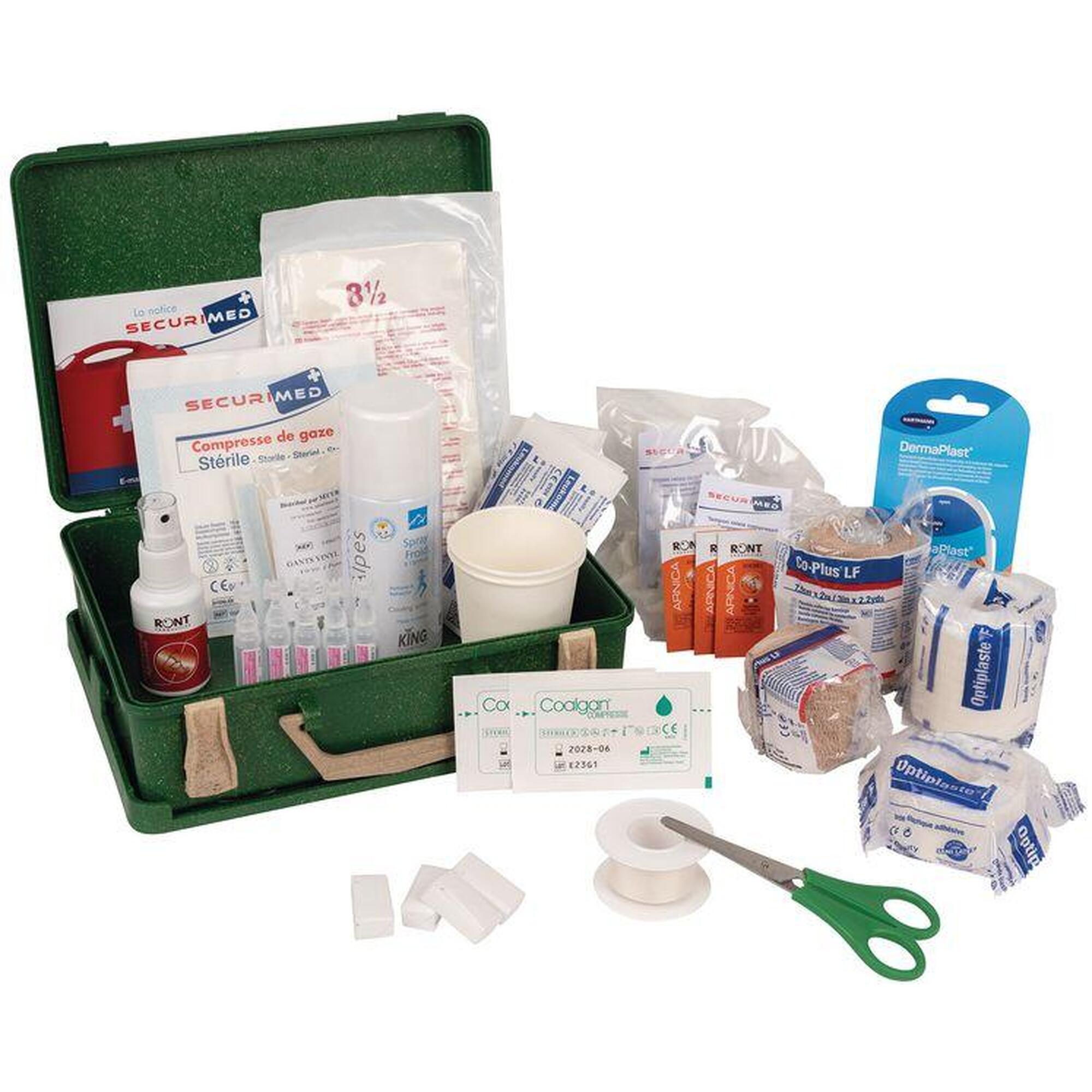 Securimed - Trousse De 1er Secours Football Club Écologique - 44 Pièces - Trousse De Secours - Blanc|vert - Taille Unique - Decathlon