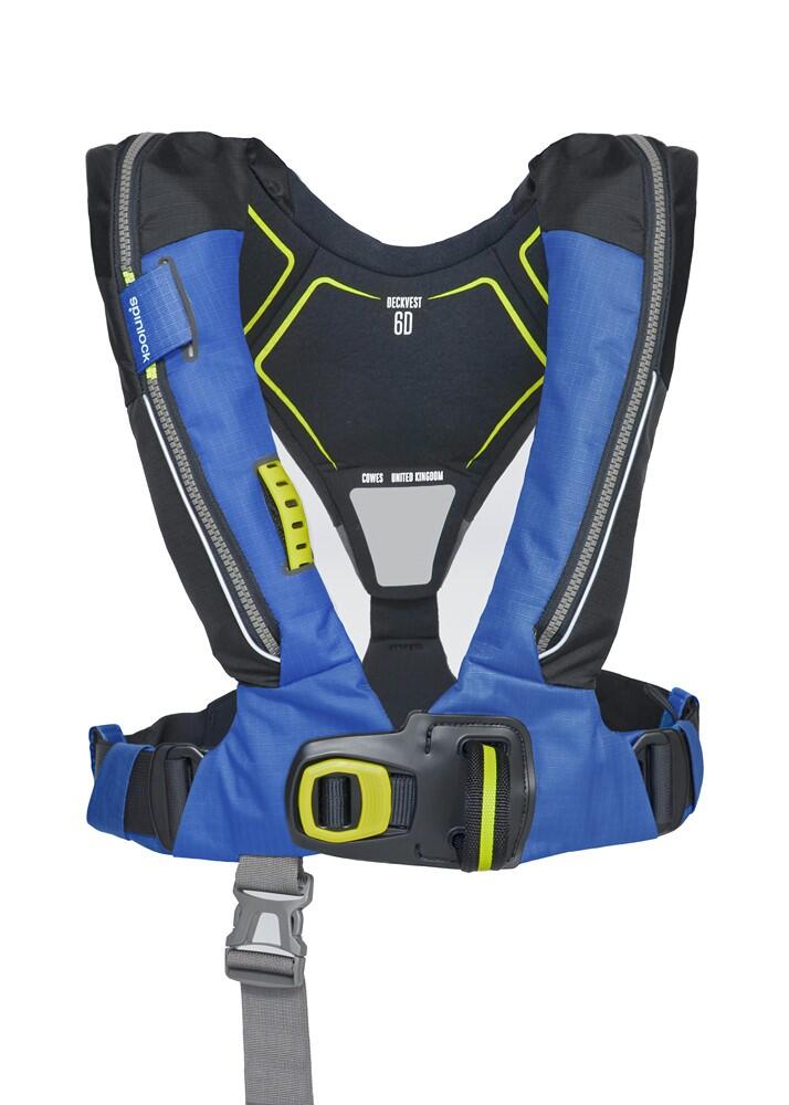 Deckvest 6D 170N automatisch reddingsvest met harnas, blauw 2/5