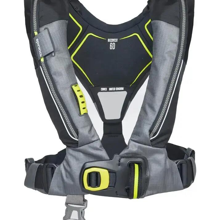 Deckvest 6D 275N Automatic Life Jacket with HRS System, Black