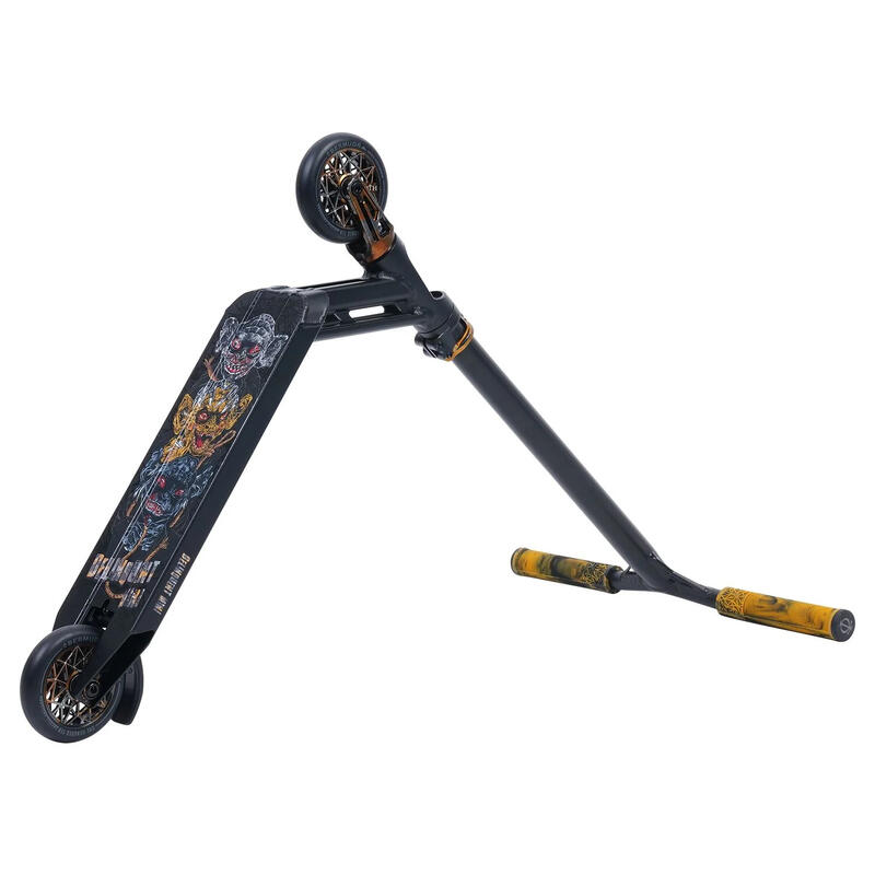 Psychic Delinquent Mini Complete Scooter - Schwarz, Gold und Grau