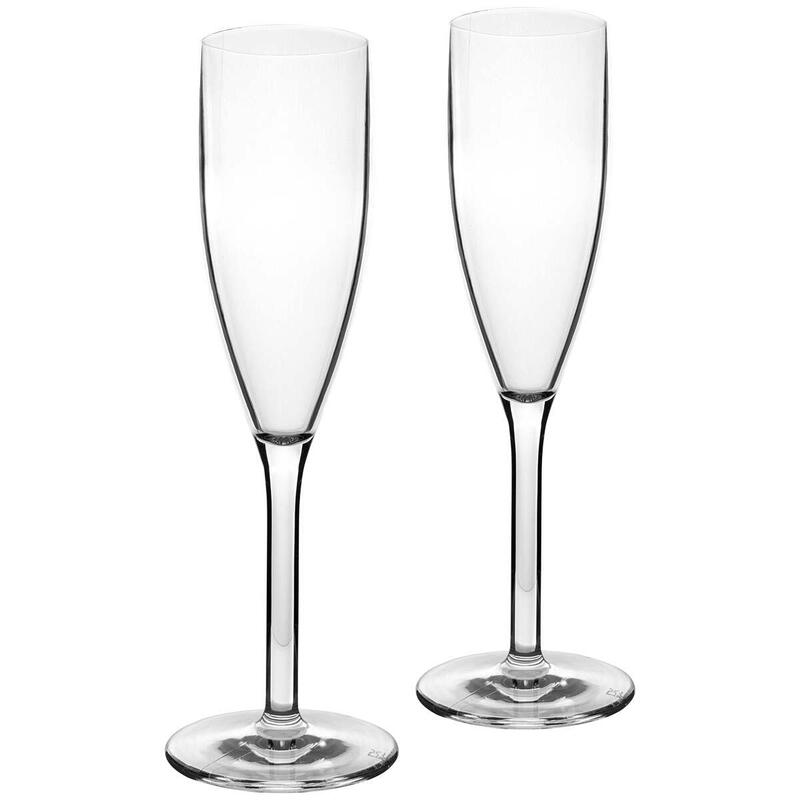 Lot de 2 flûtes à champagne Flûte camping Verre boire en polycarbonate