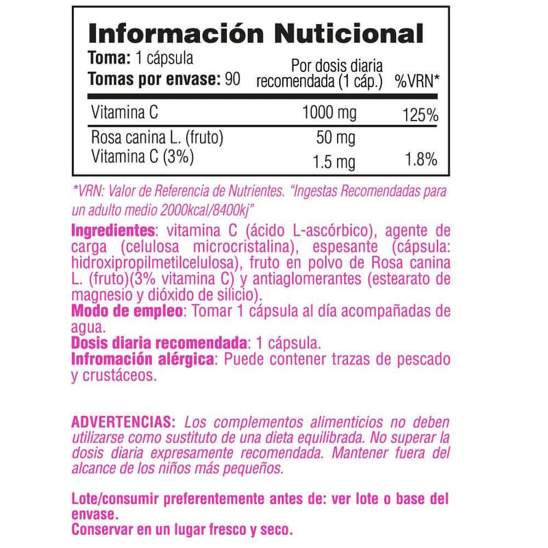 Vitamina C 1000mg - 90 Cápsulas de Smart Supplements