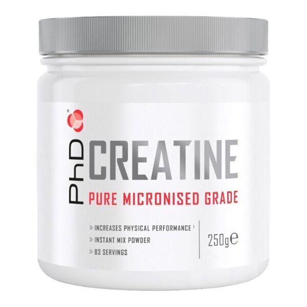 PHD NUTRITION Micronised Pharmaceutical Creatine Monohydrate Powder 250g
