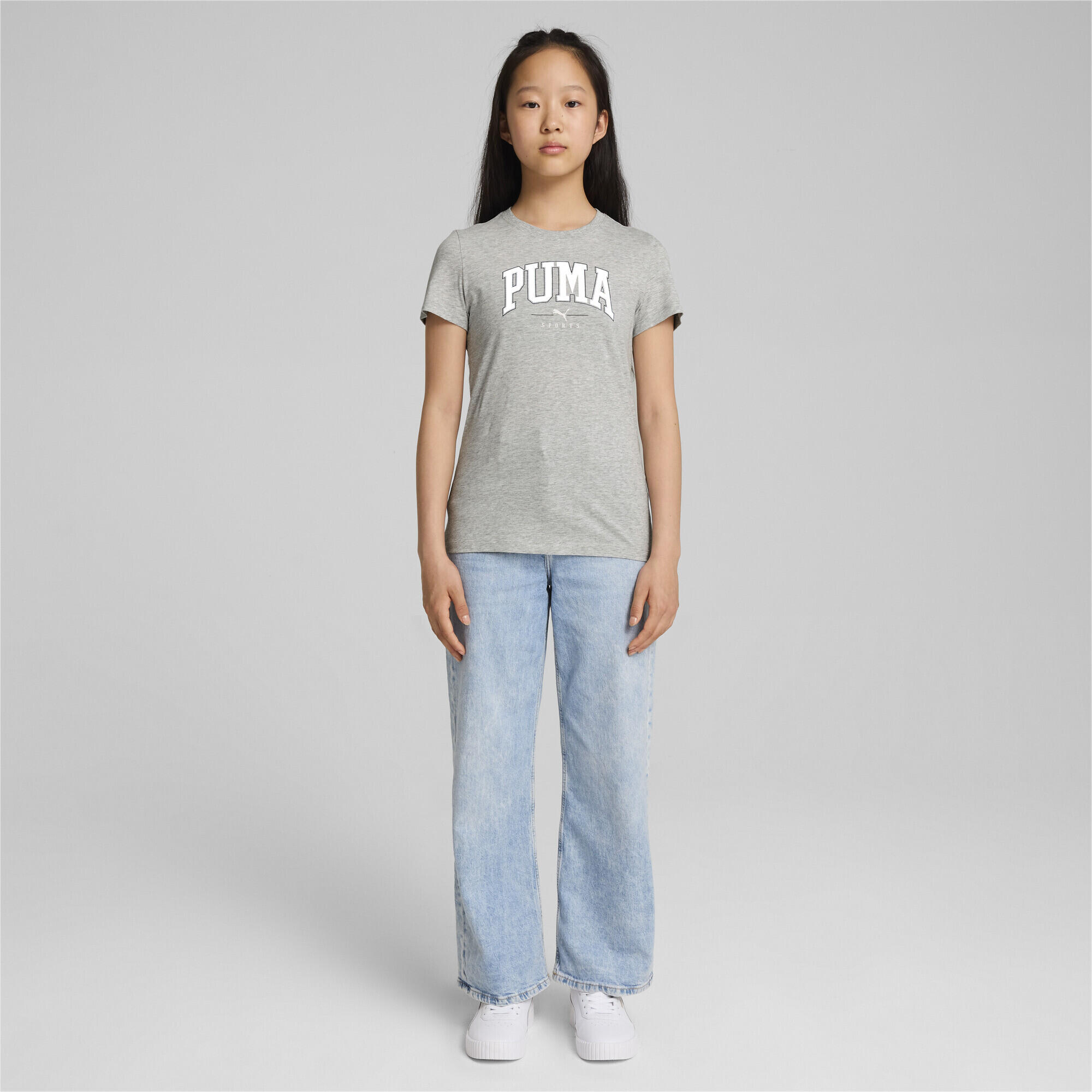 PUMA SQUAD T-Shirt Mädchen PUMA Light Gray Heather 2/6