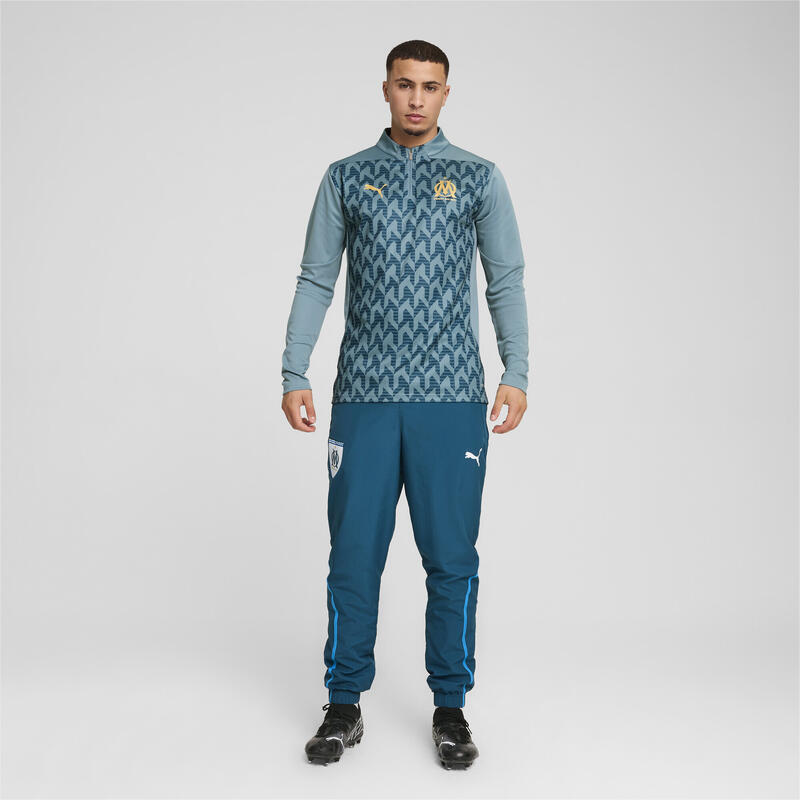 Męska bluza przedmeczowa z zamkiem 1/4 Olympique Marsylia PUMA