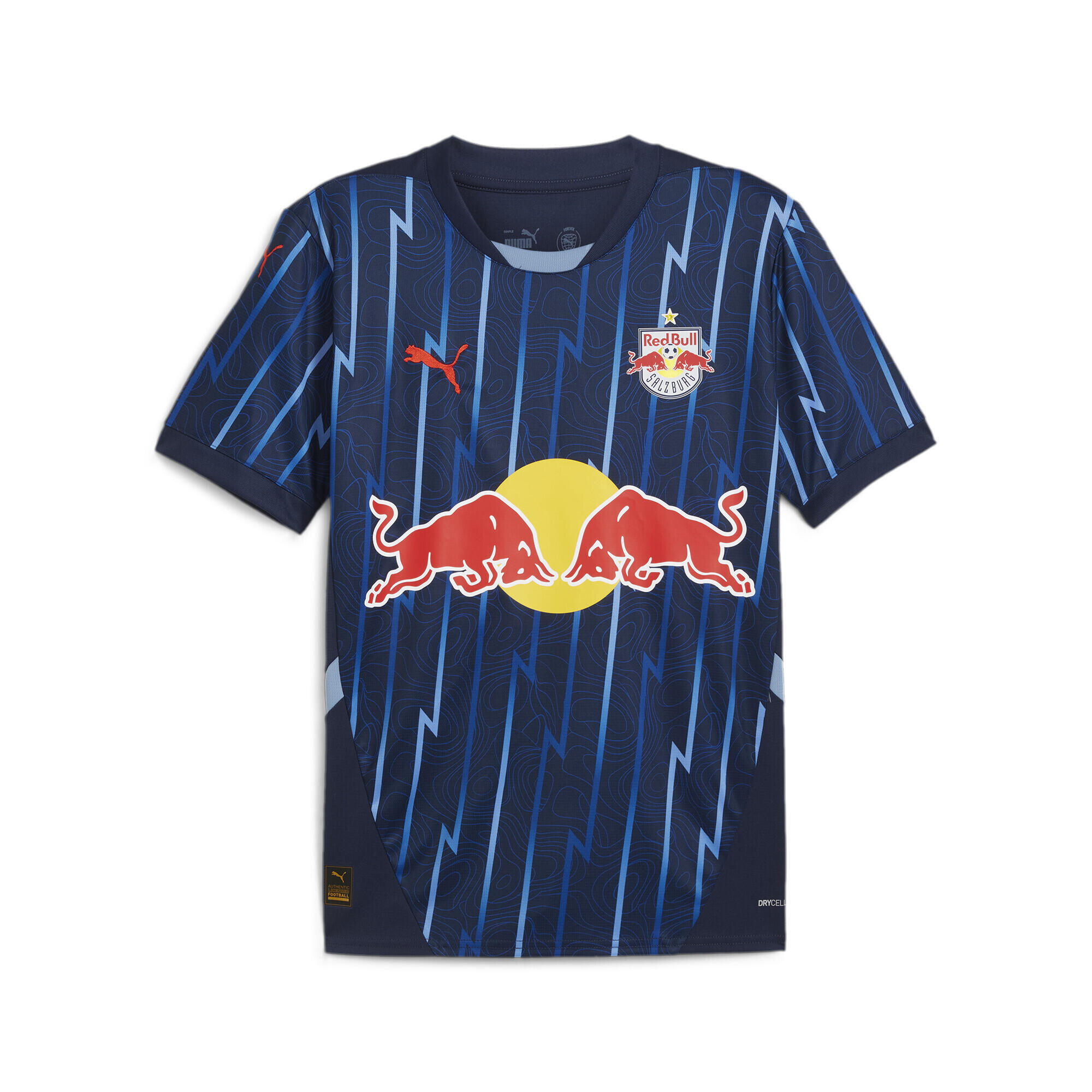 FC Red Bull Salzburg 24/25 Away Jersey Homens PUMA Club Navy Red Blue