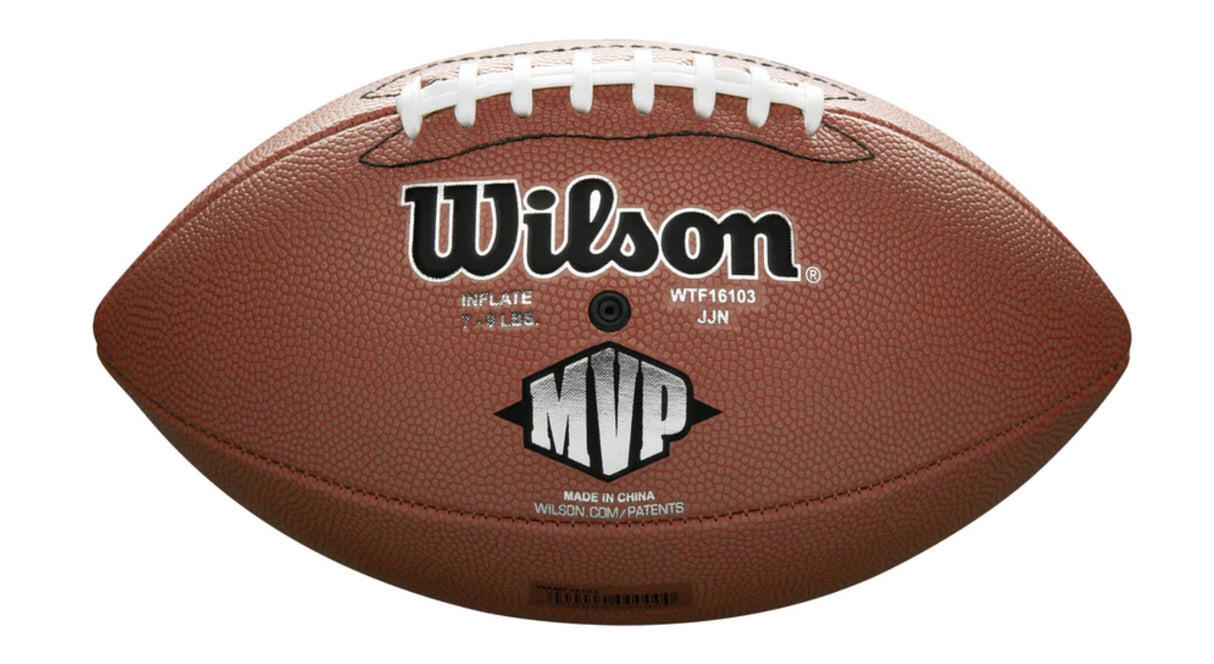 WILSON Mvp Official American Football - Full Size - Inc. Nipplo ad ago (marrone)
