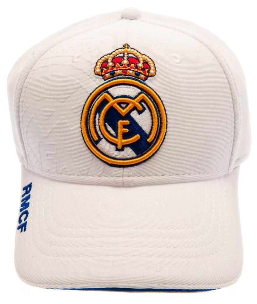 Gorra Real Madrid CF Adulto Escudo Bordado blanca 4/6