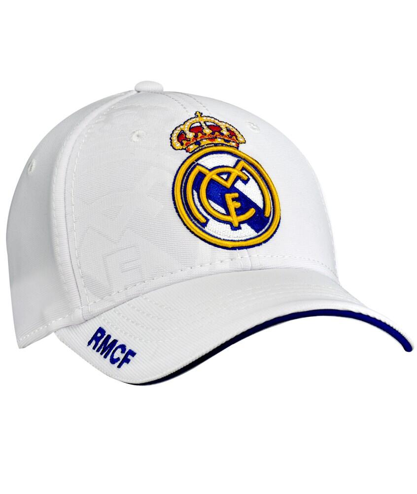 REAL MADRID Gorra Real Madrid CF Adulto Escudo Bordado blanca