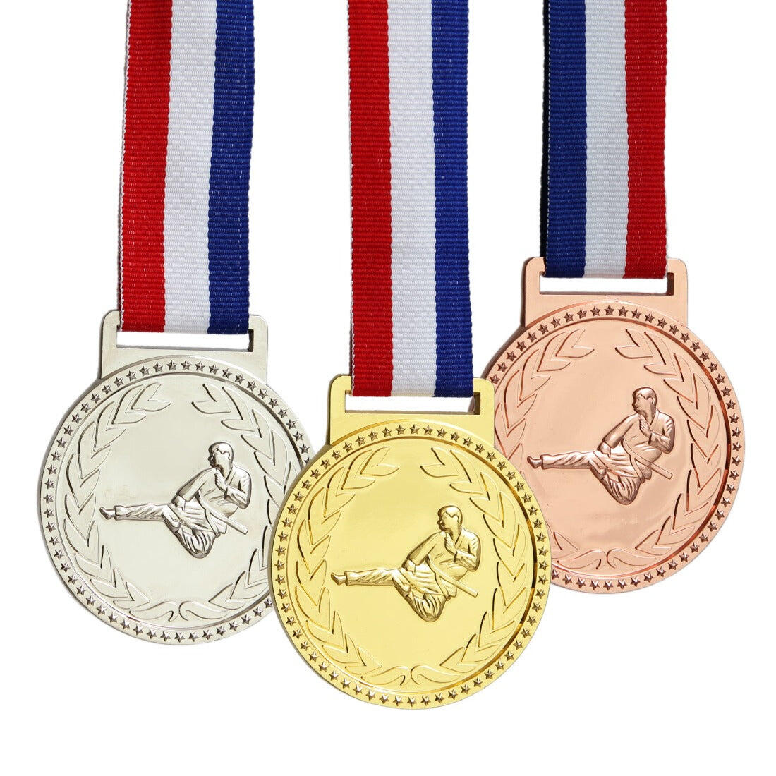 Martial Arts Medal Set - 7cm - Kicking Man