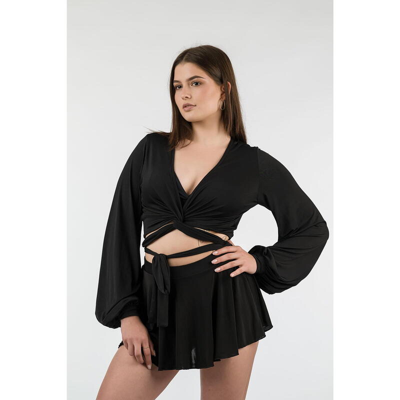 Spodenki ze spódniczką do tańca pole dance Rev Activ Juliette z wysokim stanem