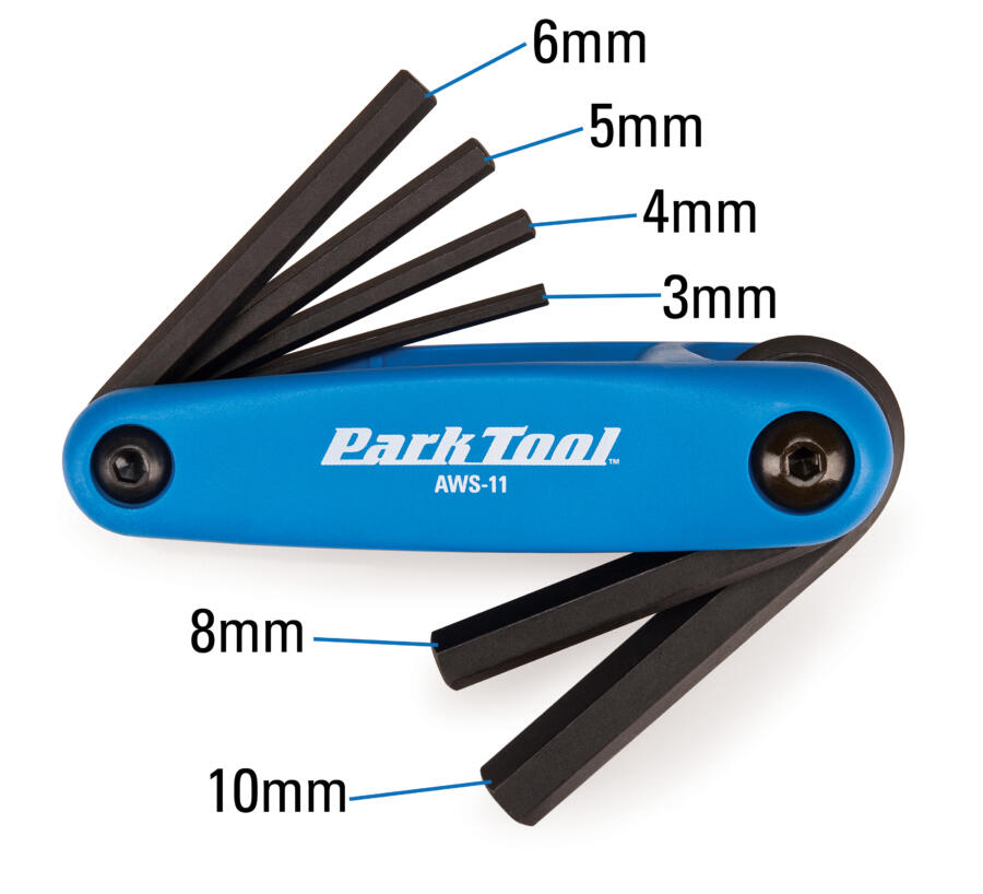 Kit clé allen 4/5/6/8/10mm Park Tool AWS-11C 2/5