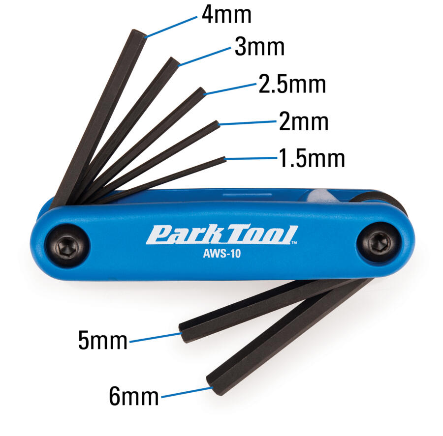 Park Tools AWS-10 - Fold-Up Hex Wrench Set 3/5