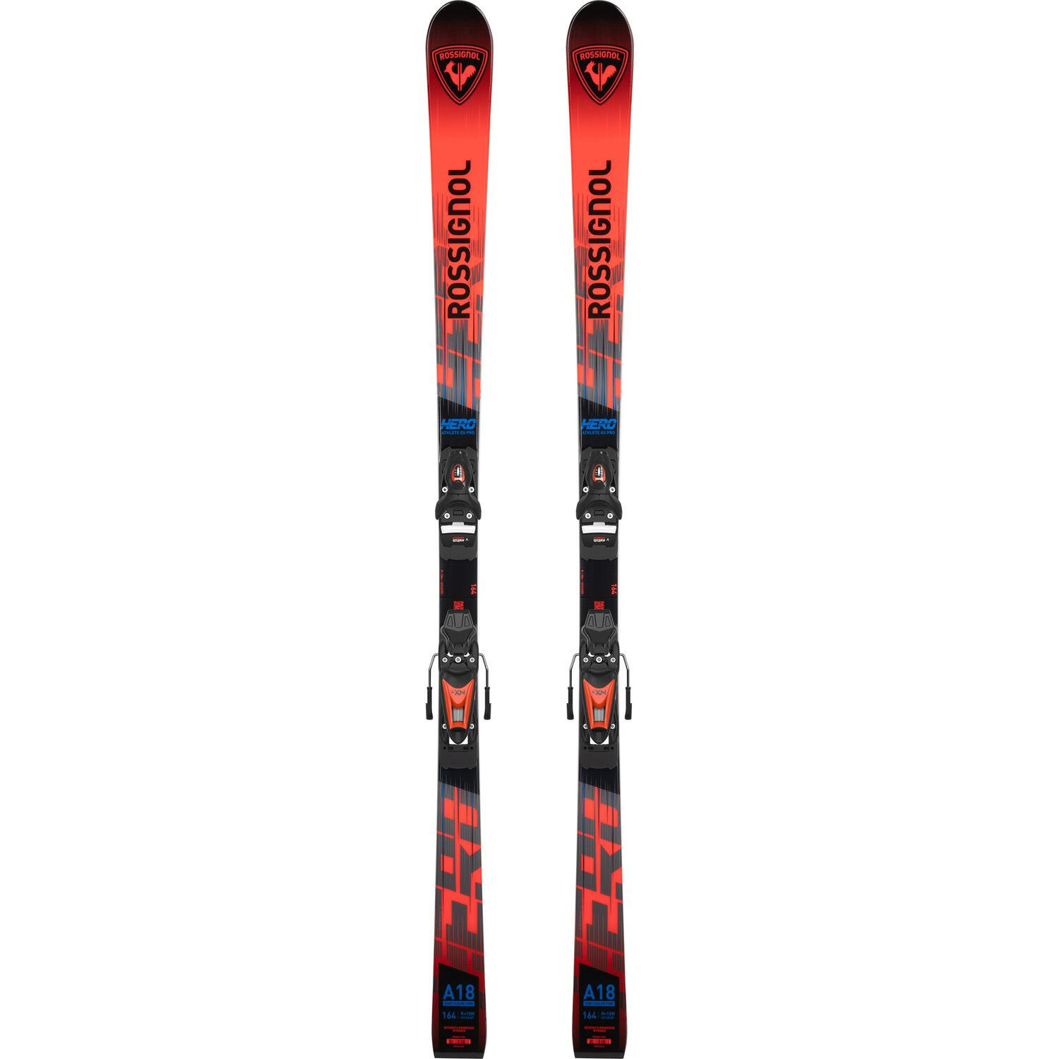 Pacchetto sci Rossignol Hero GS Pro R21 Pro + attacchi NX 7 GW, rosso, ragazzi 1/2