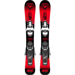 Pack Ski Hero Kid Pre Drilled + Fixations Team 4 Gw Garçon