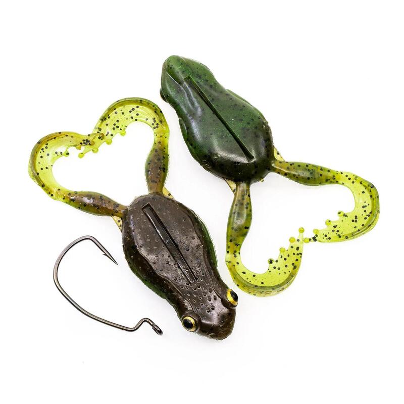 Leurre Souple -  Leurre Souple -  Flexi Frog - 4cm - Green Pumpkin Watermelon