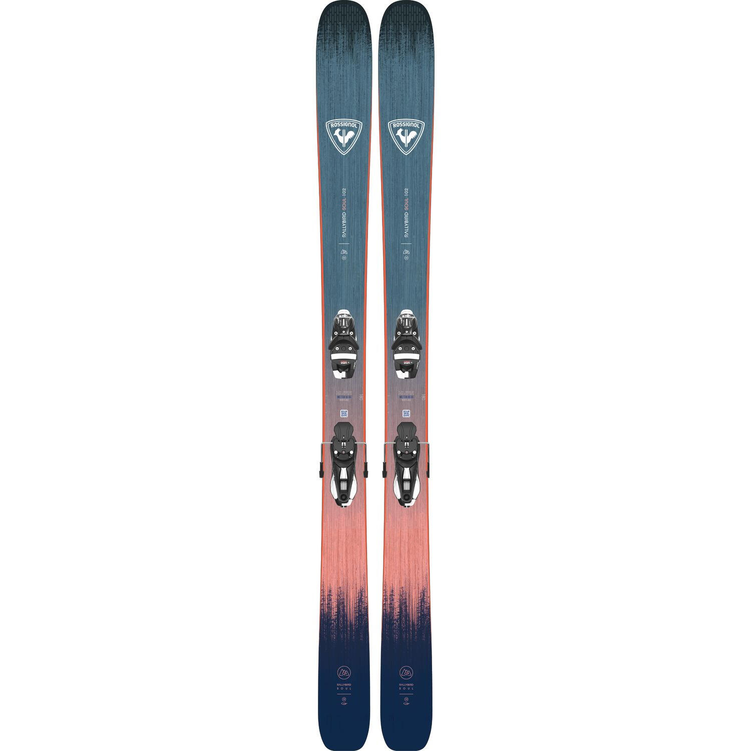 Set da sci Rossignol Rallybird Soul 102 + attacchi Nx 12 Konect Gw blu da donna 1/2