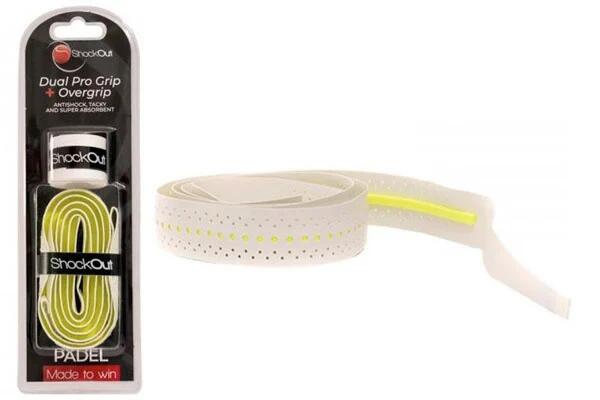 Grip E Overgrip Pro Shockout Dual Bianco E Giallo 2/3