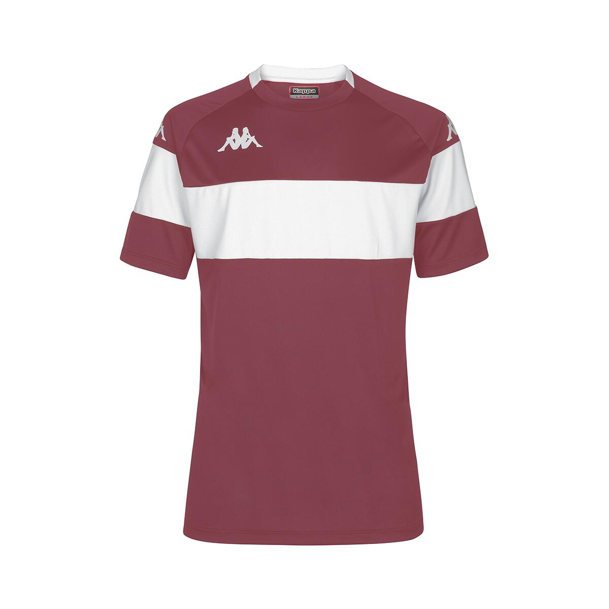 Kappa - Maillot Football Garçon Dareto Rouge - Maillot Manches Courtes - Blanc|rouge - 4 À 6 Ans - Decathlon