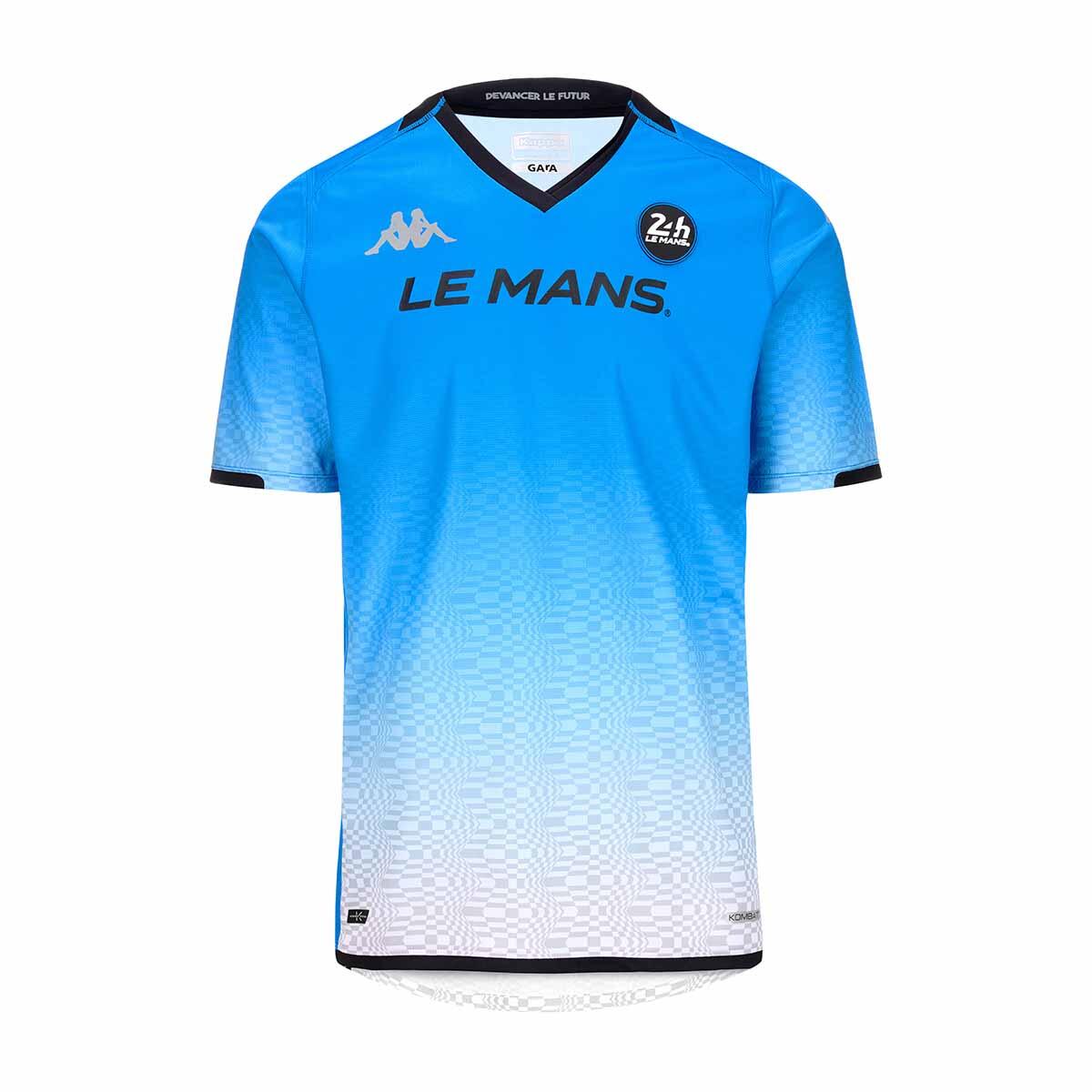 T-shirt da bambino in poliestere riciclato blu da racing 2/6