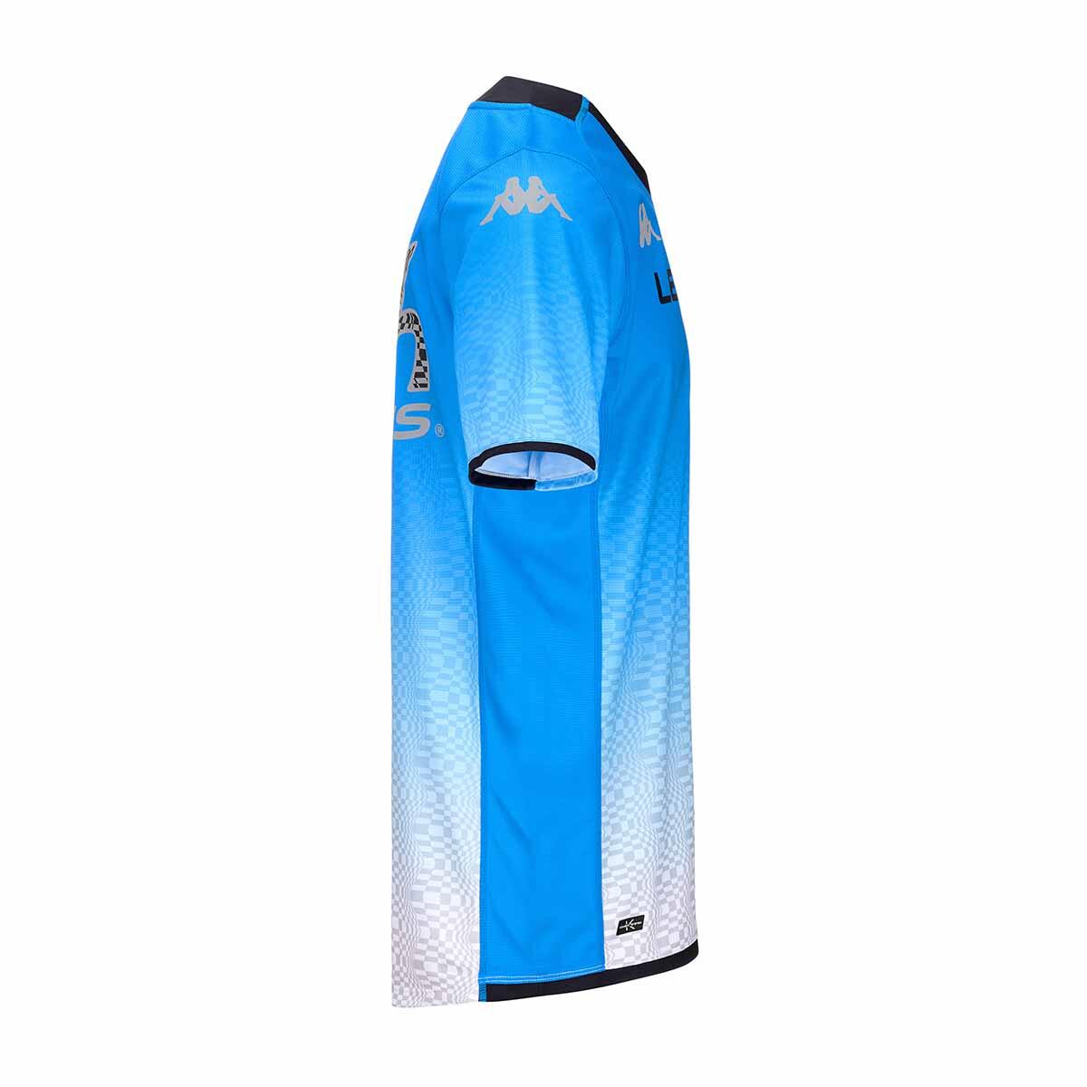 T-shirt da bambino in poliestere riciclato blu da racing 4/6