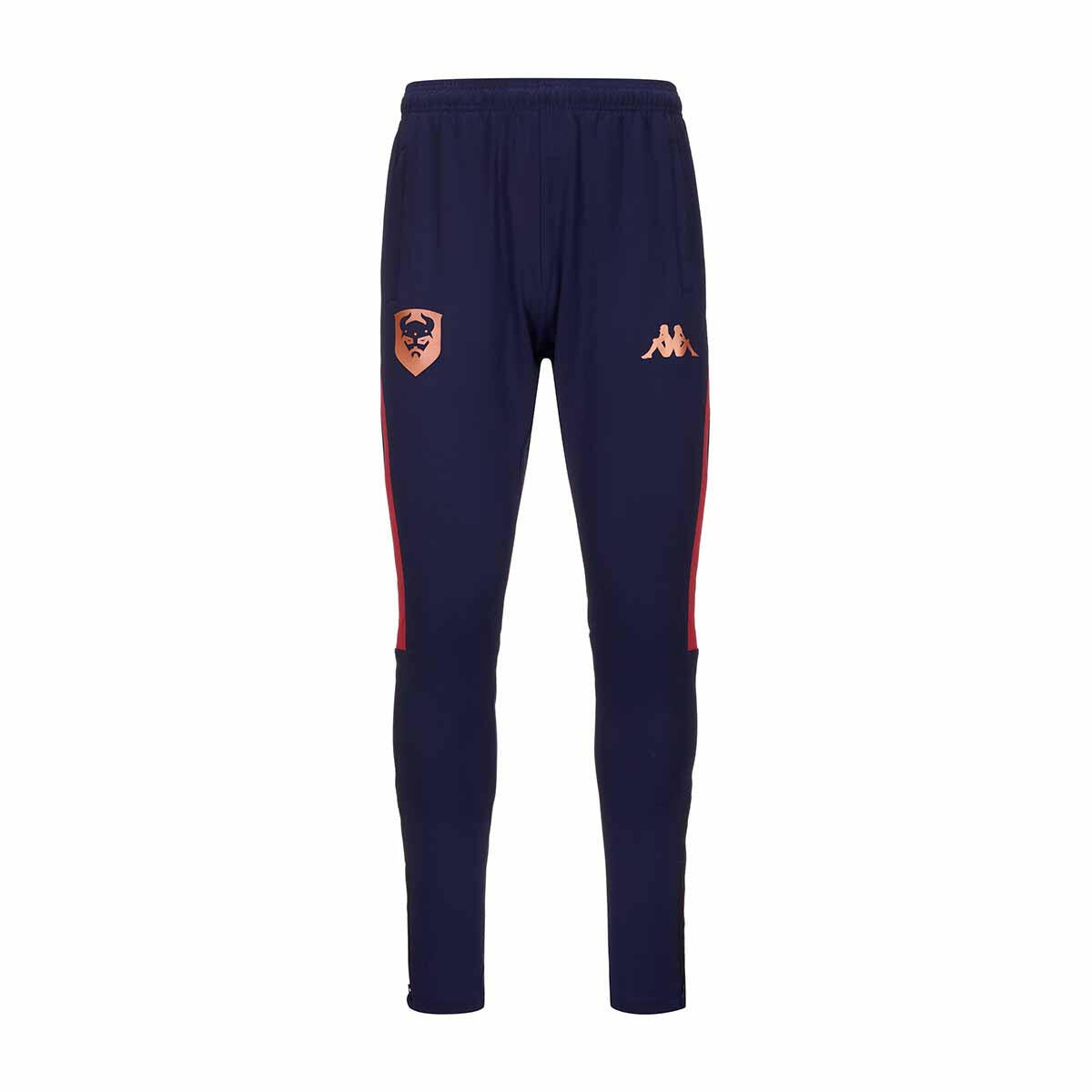 Kappa - Jogging Abunszip Pro 8 Garçon Sm Caen 24/25 - Pantalons - Bleu|bordeaux|marron - 10 À 12 Ans - Decathlon