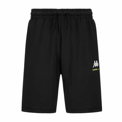 Pantaloncini sportivi da uomo in poliestere nero da moto