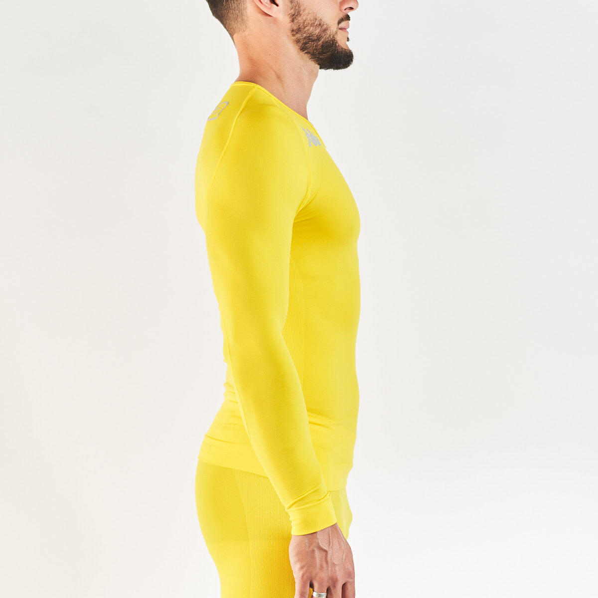 Sous-maillot manches longues adulte Bongv Pro Team jaune 2/4