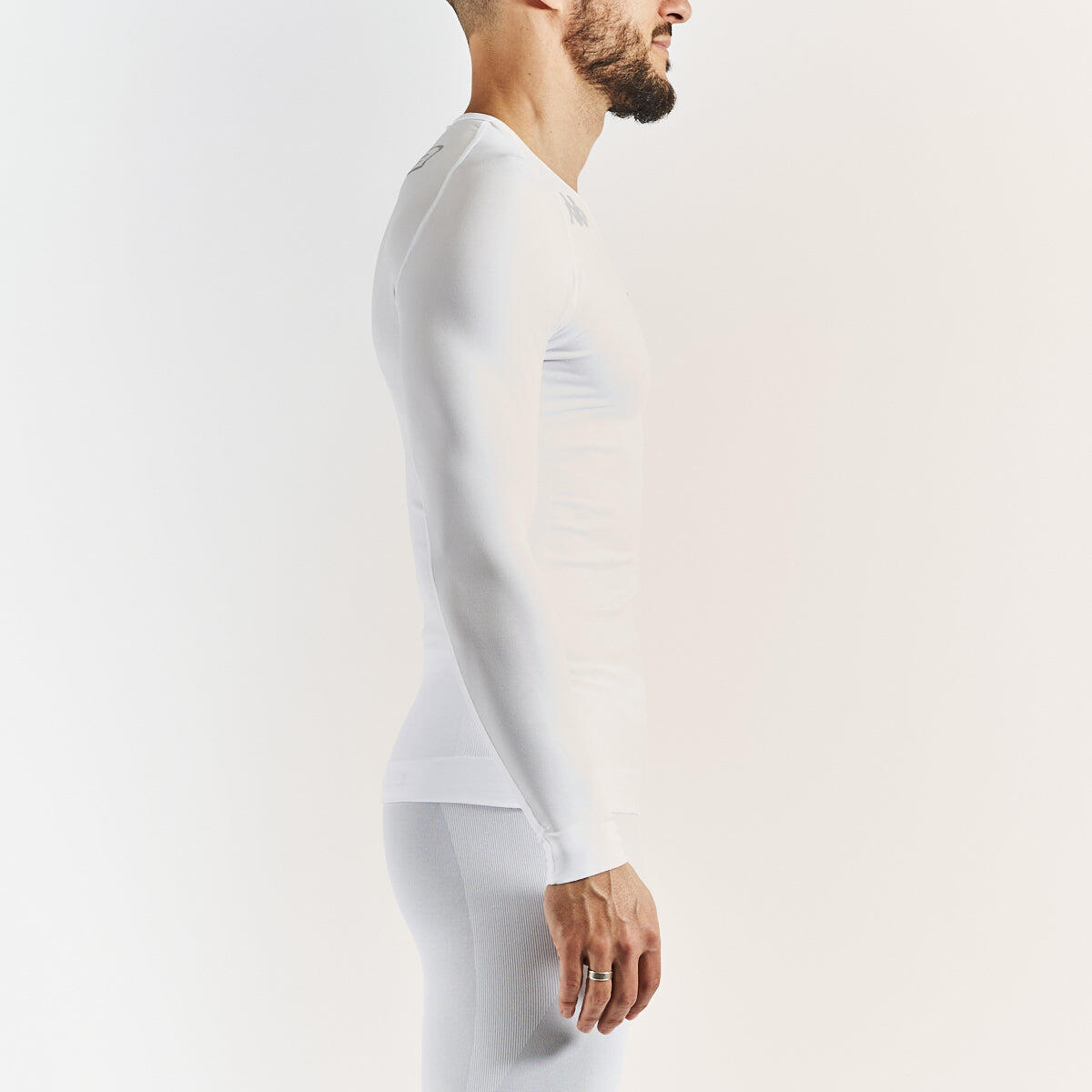 T-shirt da uomo donna in poliammide bianco da calcio 2/5