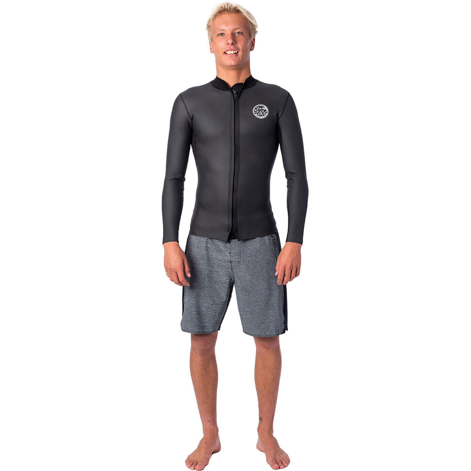 Rip Curl - Hommes Dawn Patrol L' 1.5mm Dawn Patrol Front Zip 1.5mm Veste Néoprène - No - Top Néoprène - Noir - 36 Xs - Decathlon