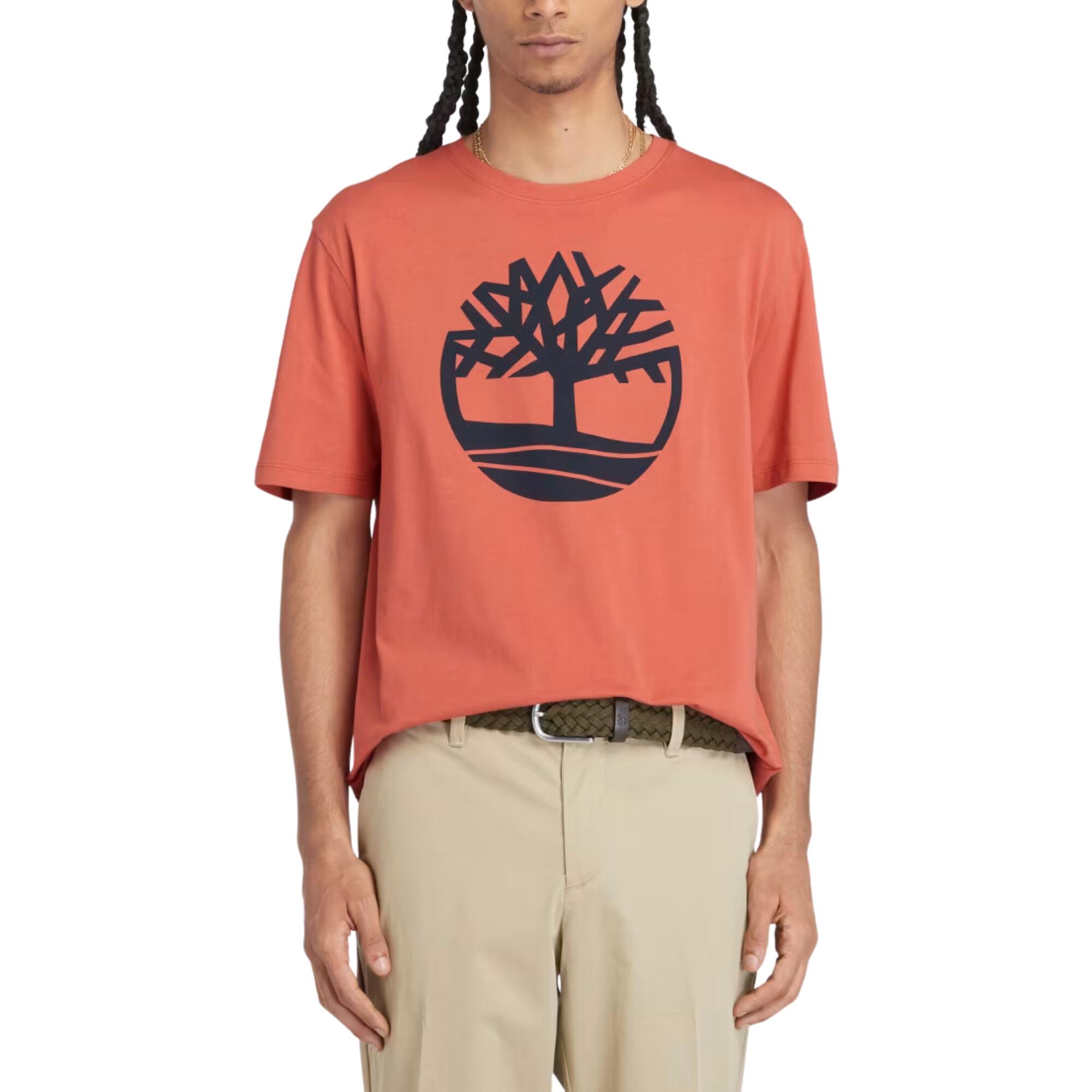 T-shirt Kennebec River Tree Logo Orange - TB0A2C2REI4 1/5