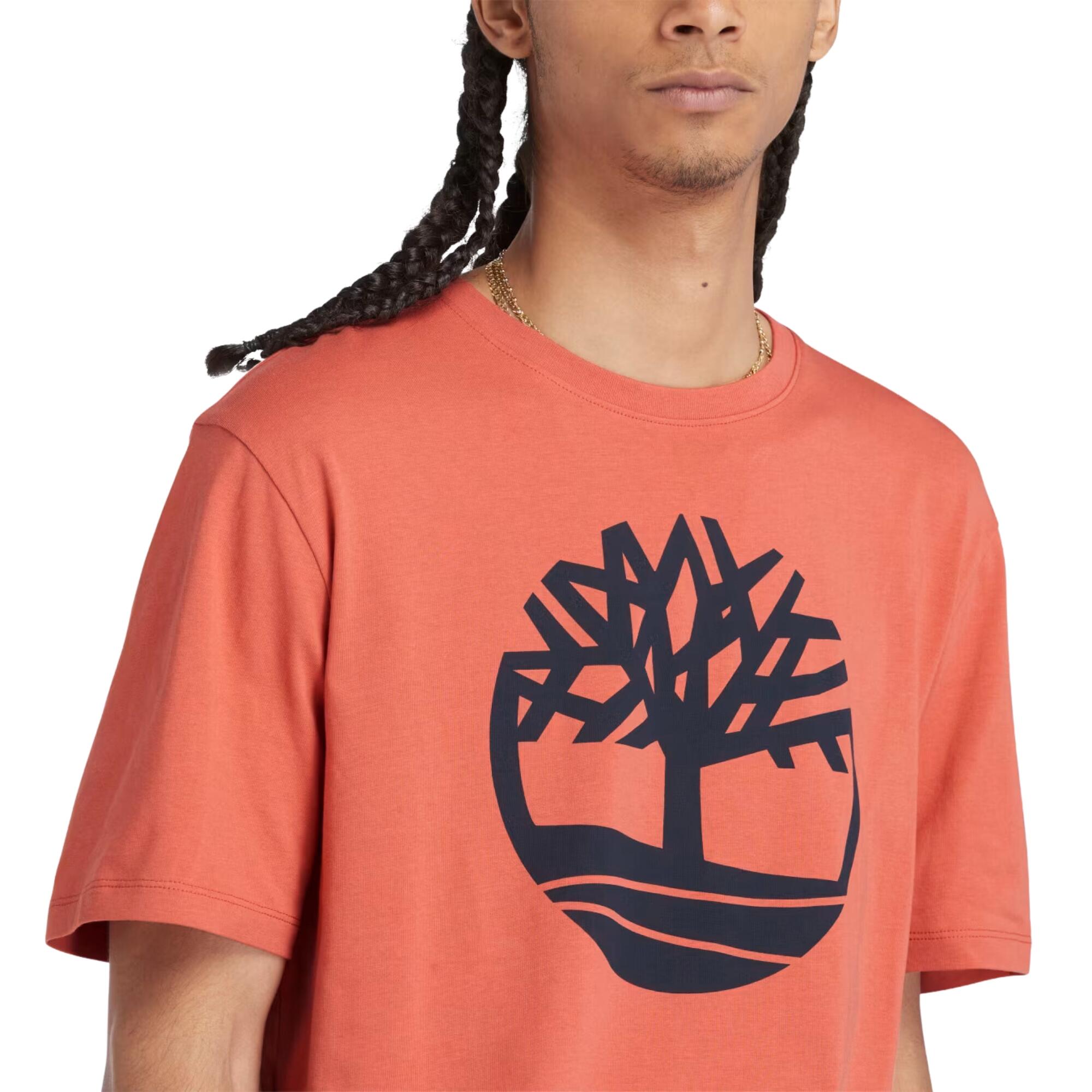 T-shirt Kennebec River Tree Logo Orange - TB0A2C2REI4 3/5