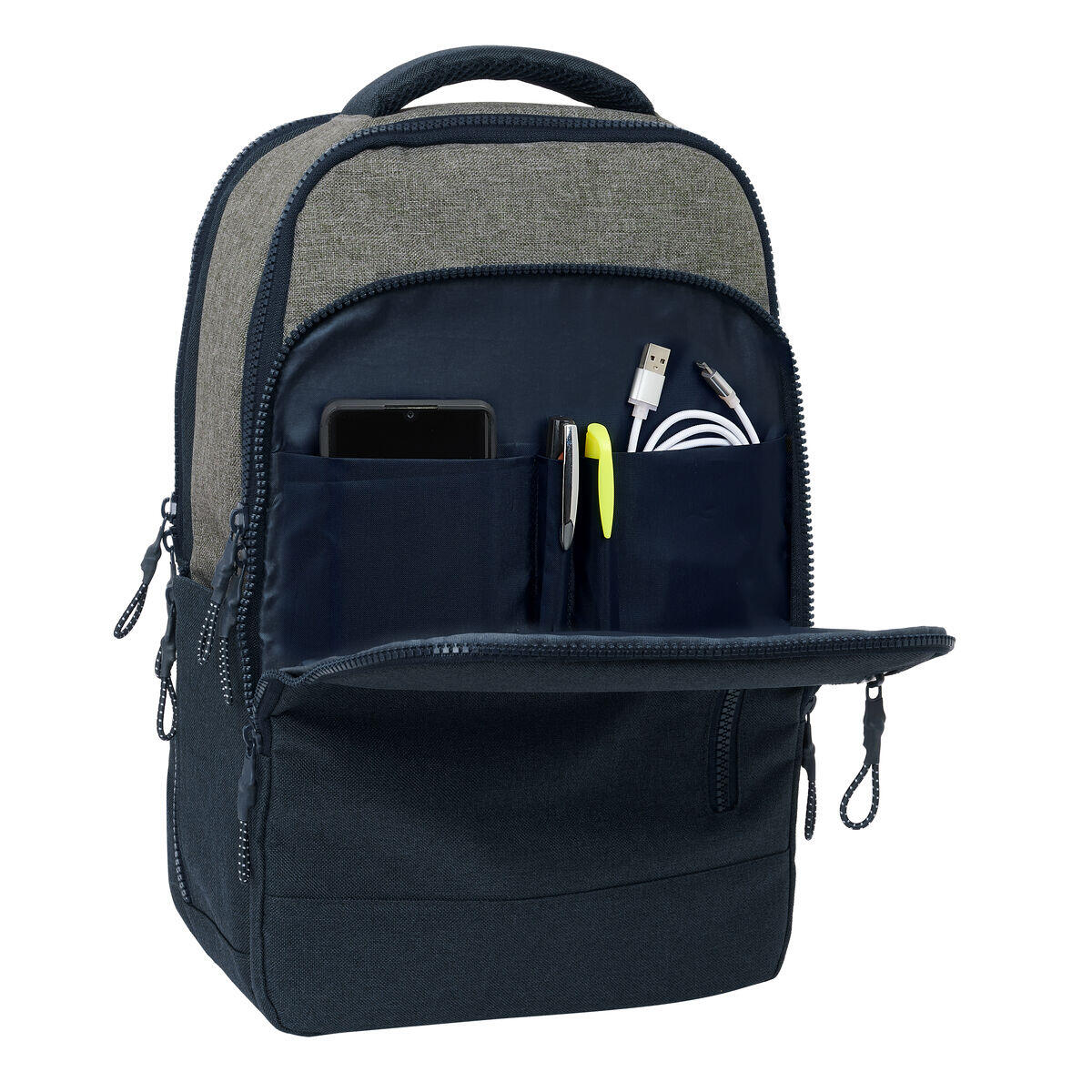 Mochila para Portátil Kappa Dark Navi Gris 3/5