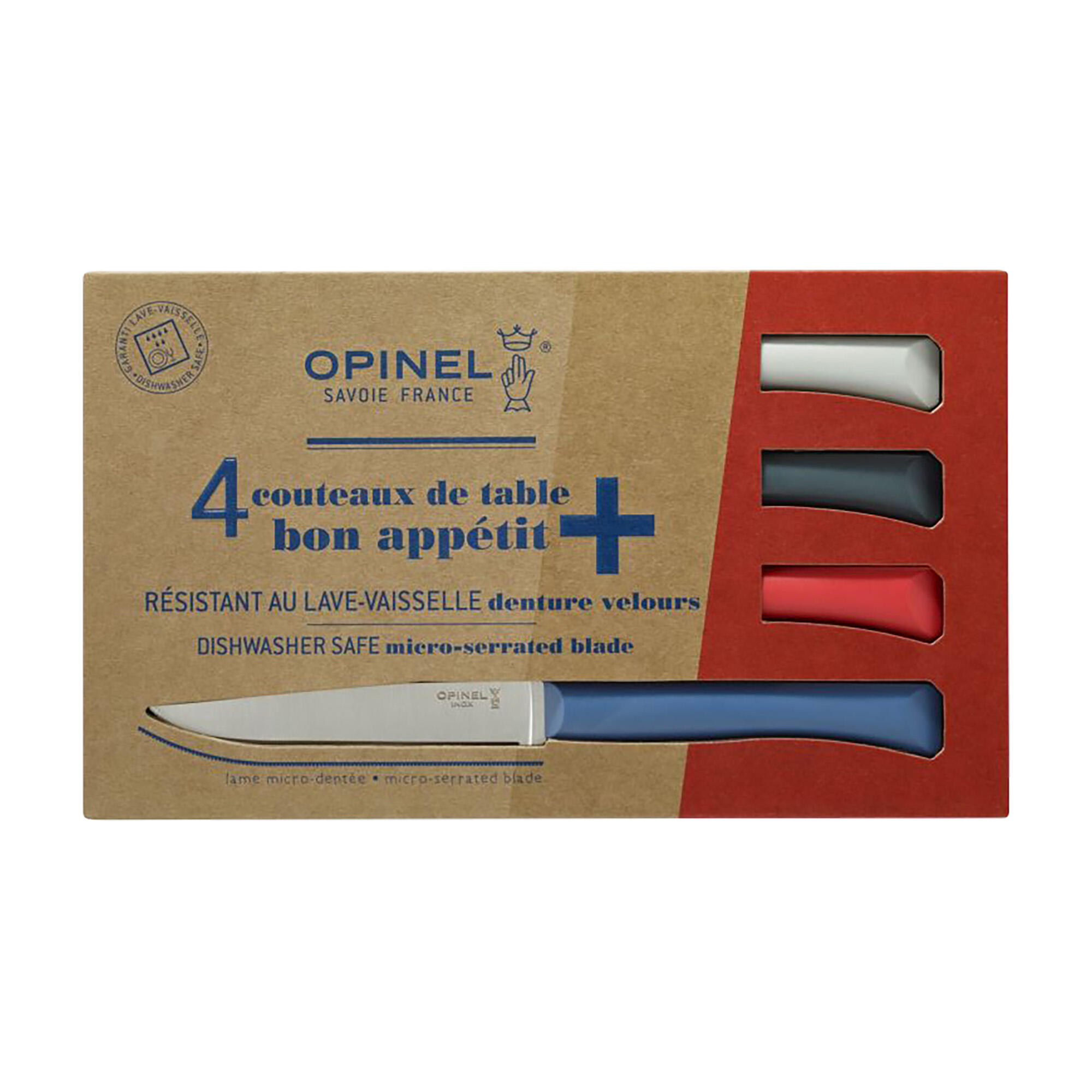 Opinel - Coffret De 4 Couteaux De Table Opinel Bon Appêtit + Primo - Couteau - Gris - Taille Unique - Decathlon