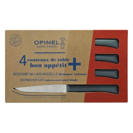 Coffret de 4 couteaux de table Opinel Bon Appêtit + Anthracite
