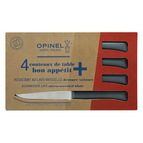 Coffret de 4 couteaux de table Opinel Bon Appêtit + Anthracite