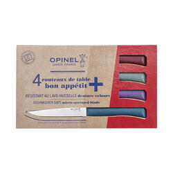 Coffret de 4 couteaux de table Bon Appêtit + Opinel Glam