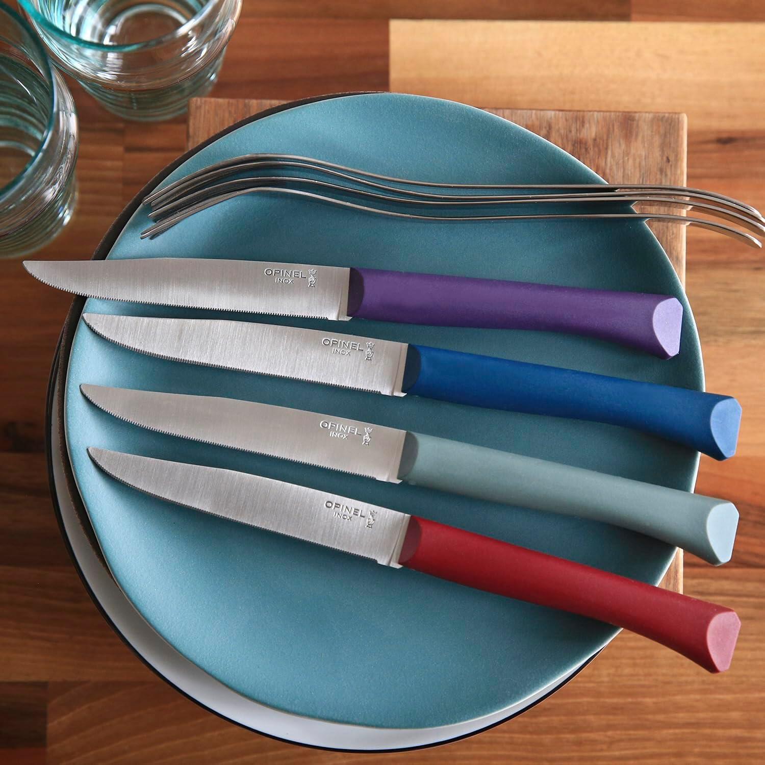 Coffret de 4 couteaux de table Bon Appêtit + Opinel Glam 4/5