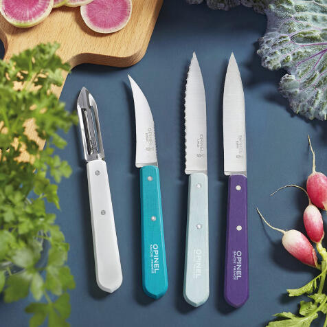 Coffret 4 couteaux Les Essentiels Art Déco bois Opinel 1/5