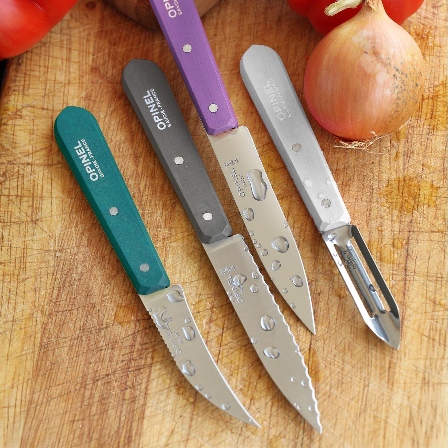 Coffret 4 couteaux Les Essentiels Art Déco bois Opinel 5/5
