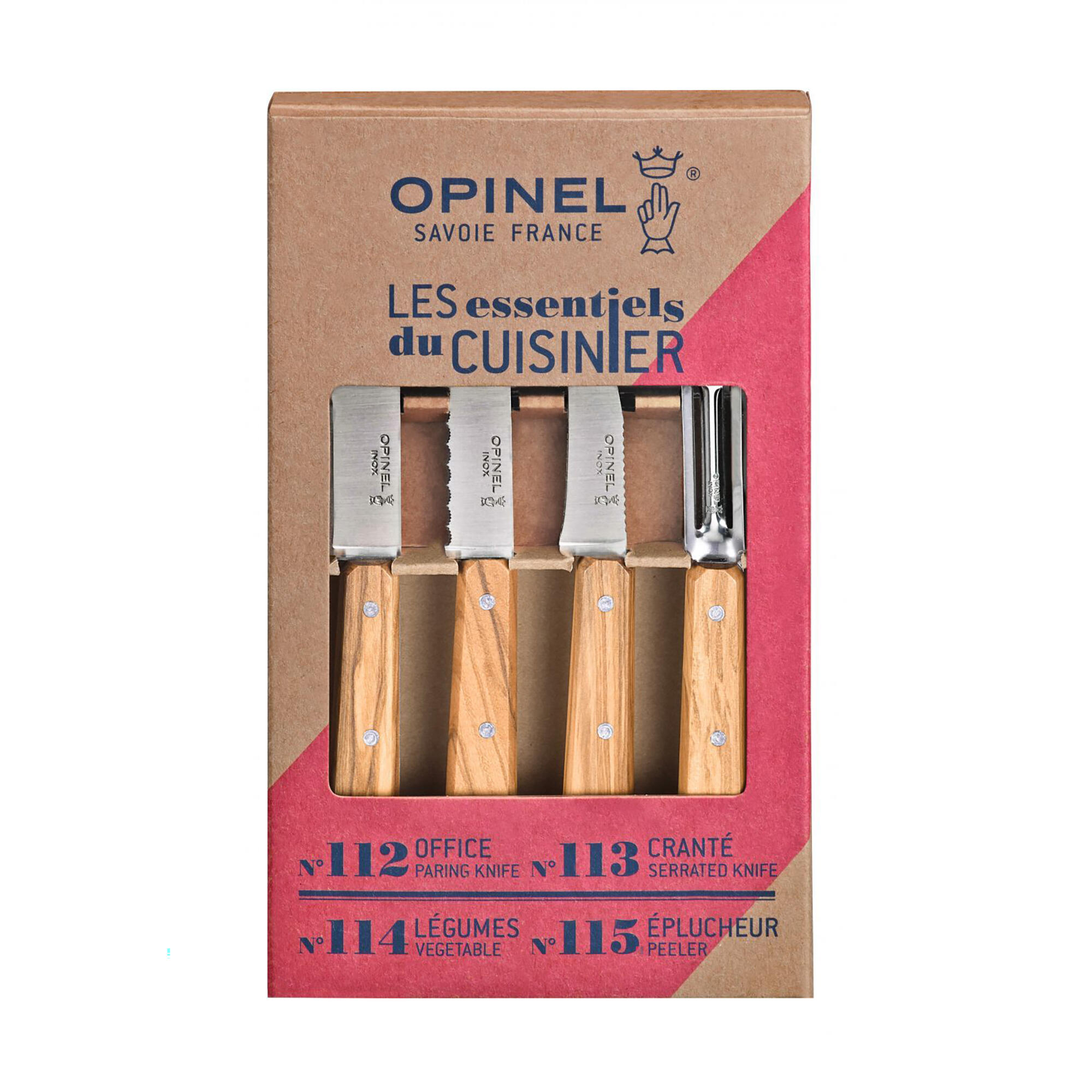 Coffret Opinel Essentiels - Olivier Manches en bois. 1/3