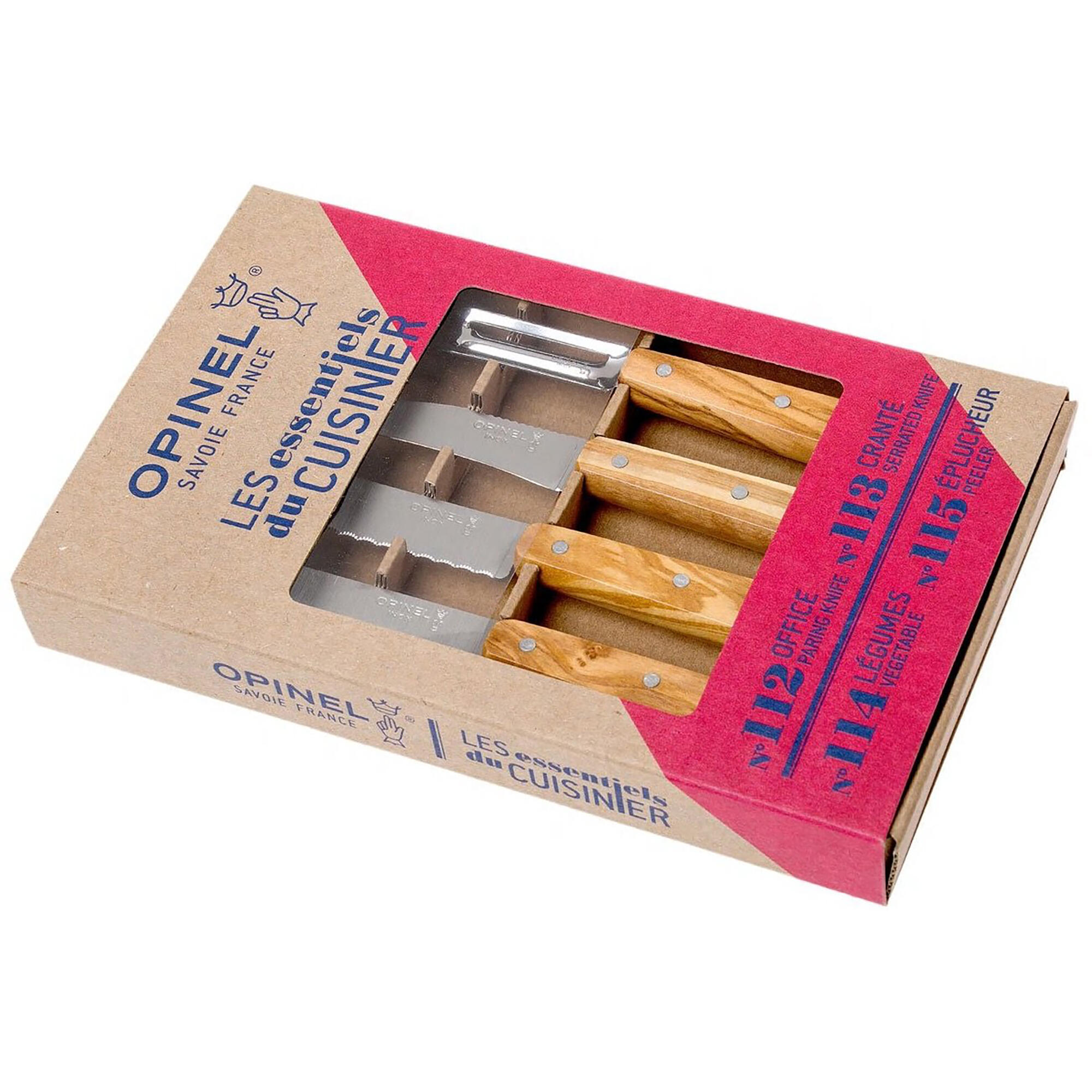 Coffret Opinel Essentiels - Olivier Manches en bois. 2/3