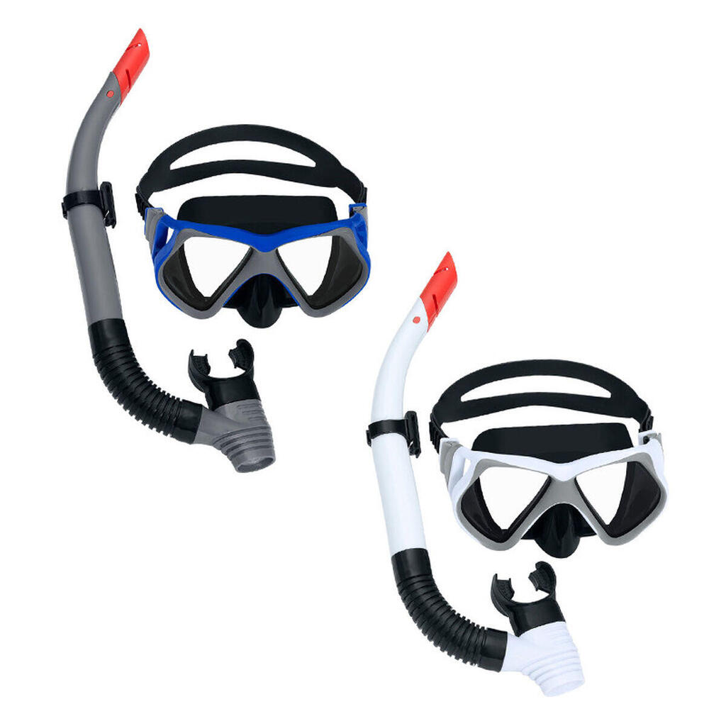 Snorkel Goggles and Tube Bestway White