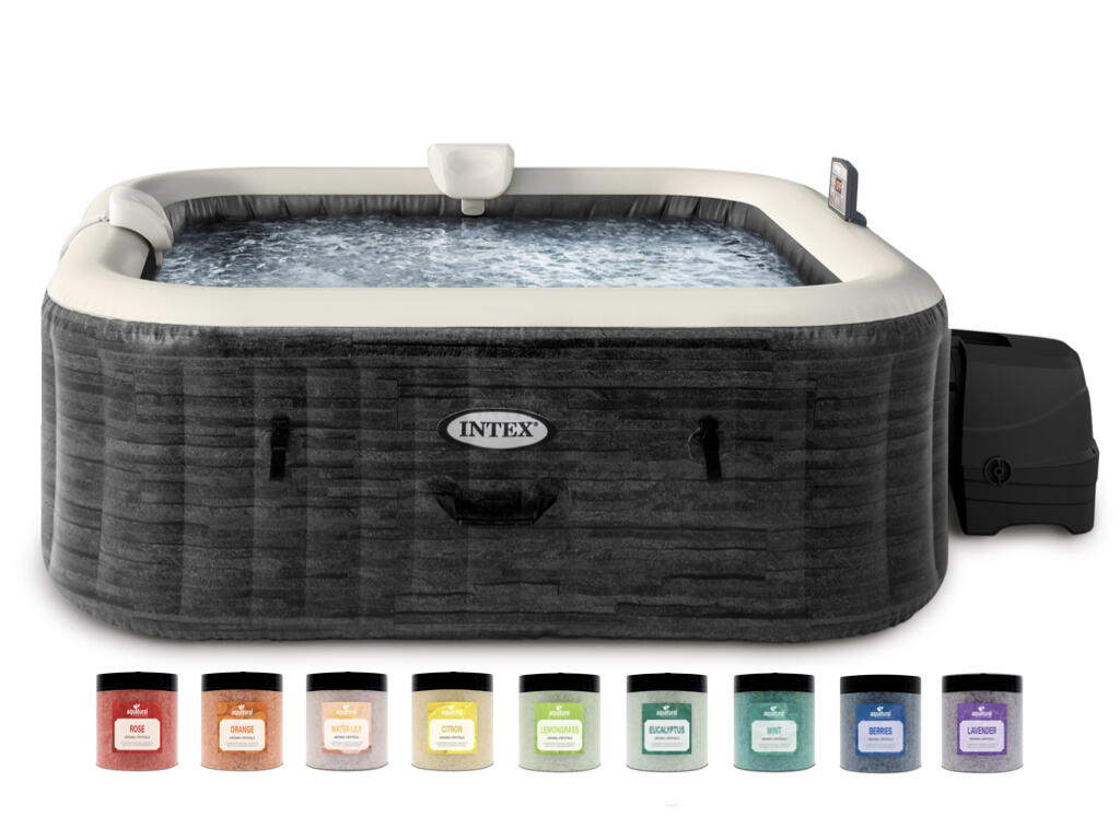 INTEX Intex PureSpa Greystone Deluxe + Aquatural Set Aroma Crystals + WiFi