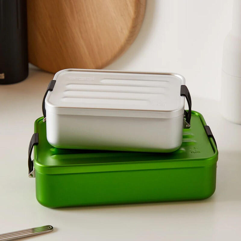 SIGG Lunch Box Metal Silber Plus 0.8L, BPA-frei, Leicht, Spülmaschinenfest 3/8